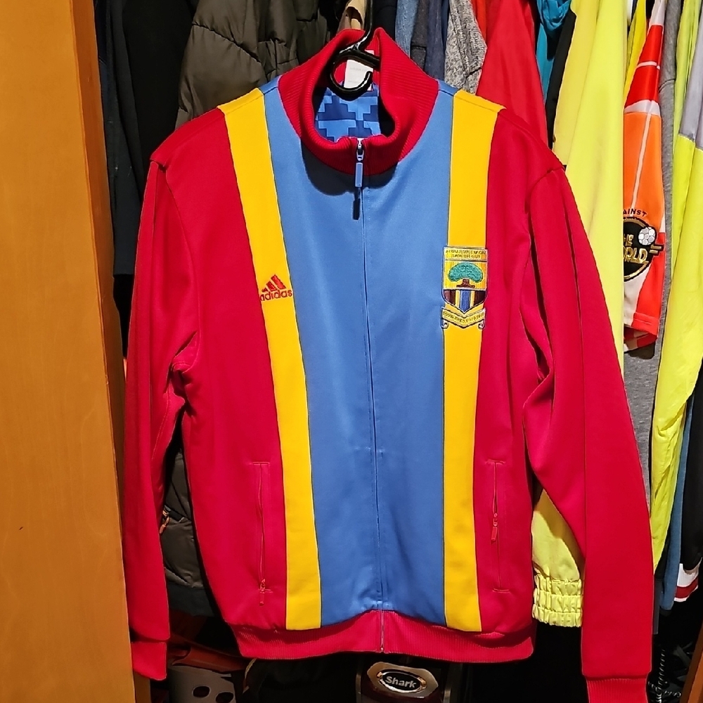 Adidas ACCRA HEARTS OF OAK Red and Blue Soccer Track Jacket